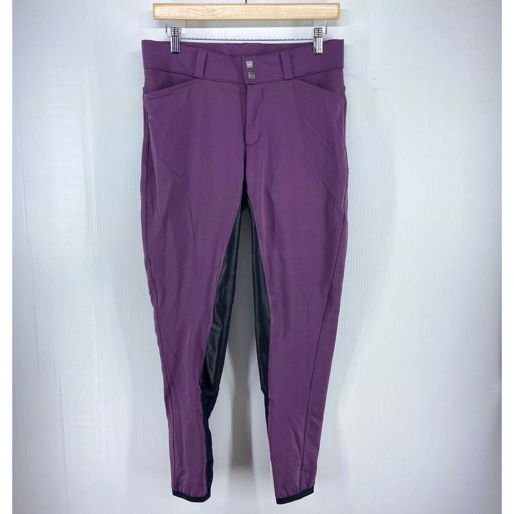 FITS Purple Black Equestrigan Riding Pants Breeches Womens‎ Large